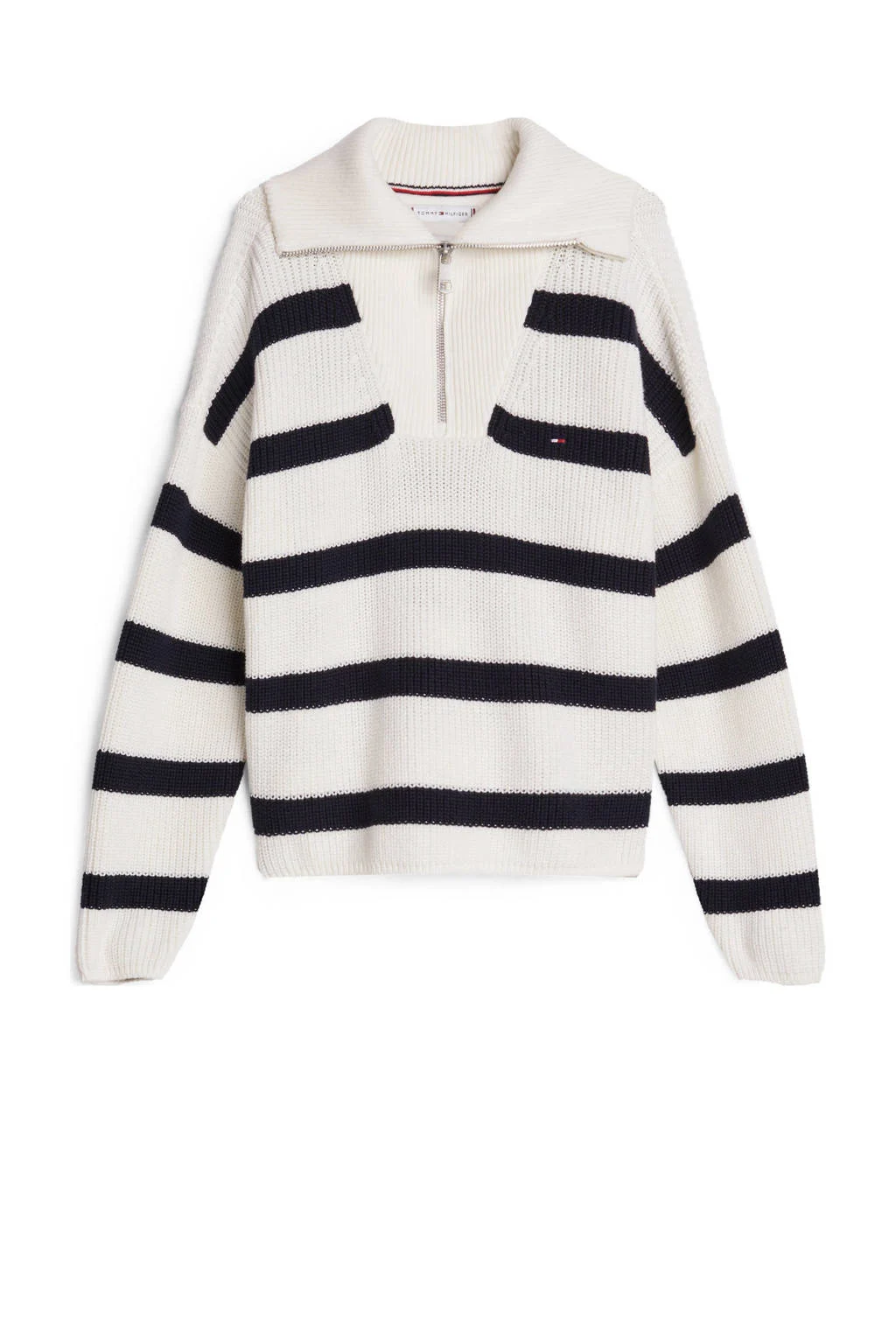 Tommy Hilfiger gestreepte trui ecru/donkerblauw