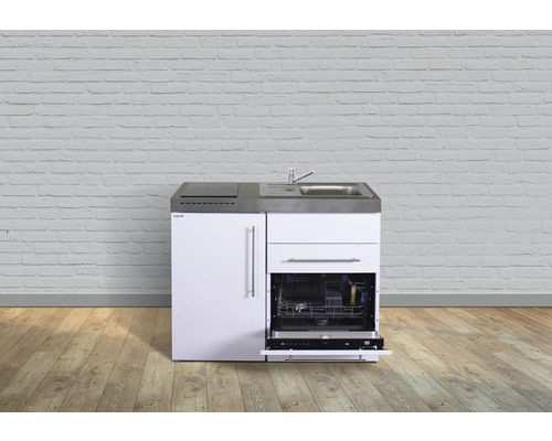 Stengel Keukens Minikeuken met apparatuur Premiumline 110 cm Hoogglans Wit Voorgemonteerd Rechts 1011068063100