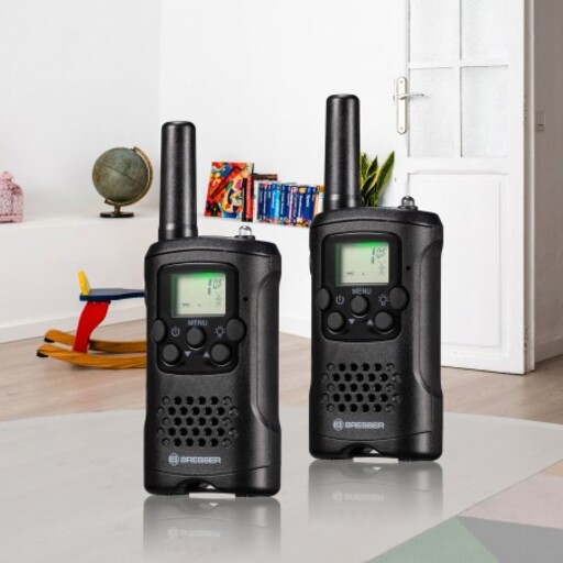 Walkie-talkies, alcance de 6 km - 8 canais, viva-voz, 10 tons de chamada, Bresser