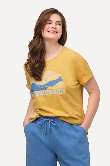 T-Shirt, Sundown, Rundhals, Halbarm, Biobaumwolle