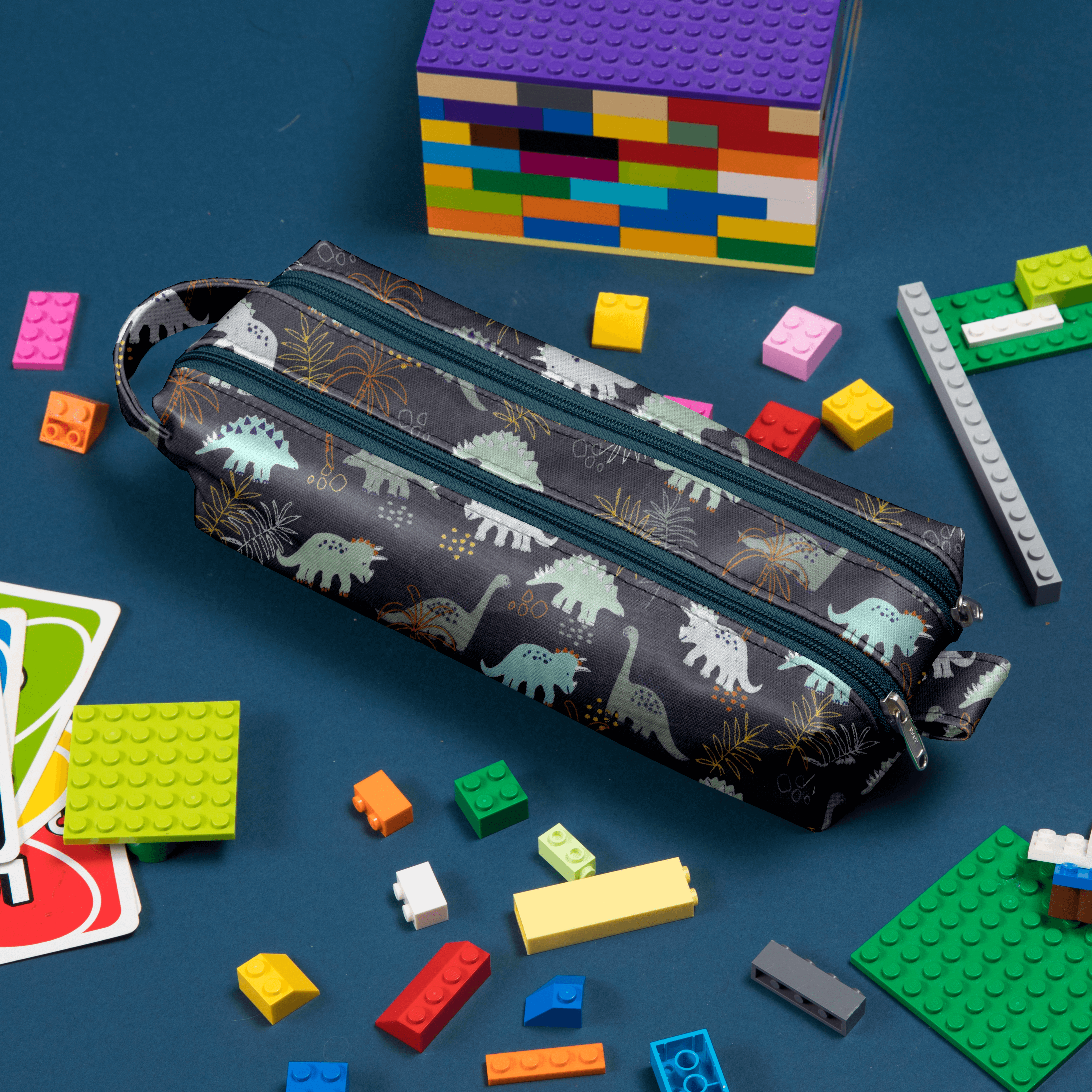 Trousse Double Compartiment Jurassic Dino Marine