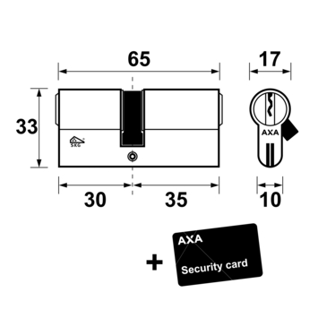 AXA veiligheidscilinder xtreme 30-35mm SKG***
