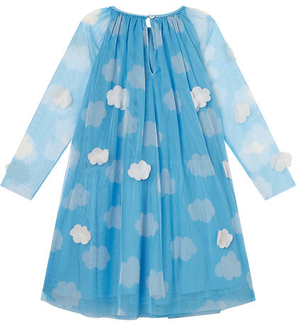 Stella McCartney Kids Tüllkleid - Hellblau m. Wolken