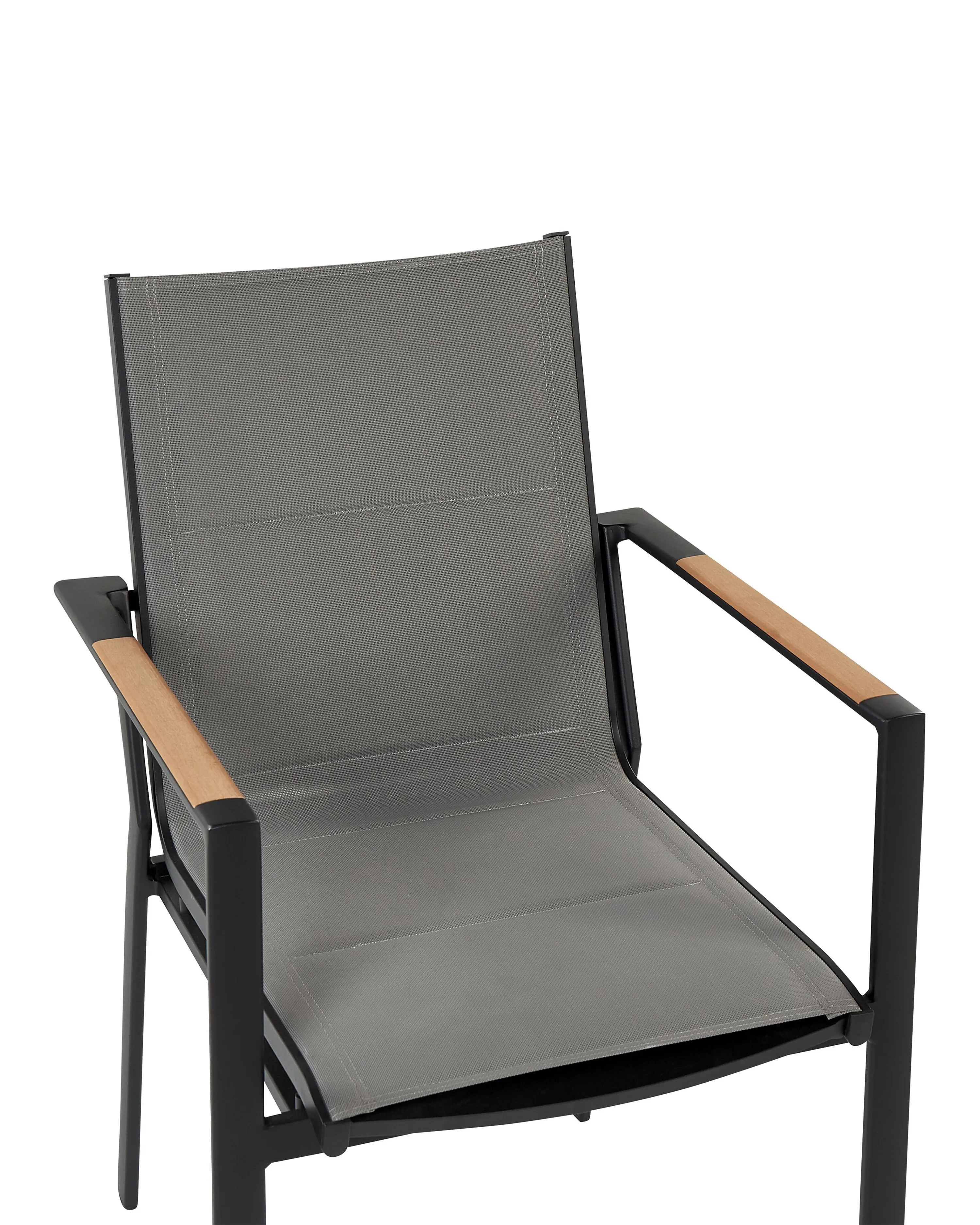 Set van 6 tuinstoelen BUSSETO Metaal Zwart