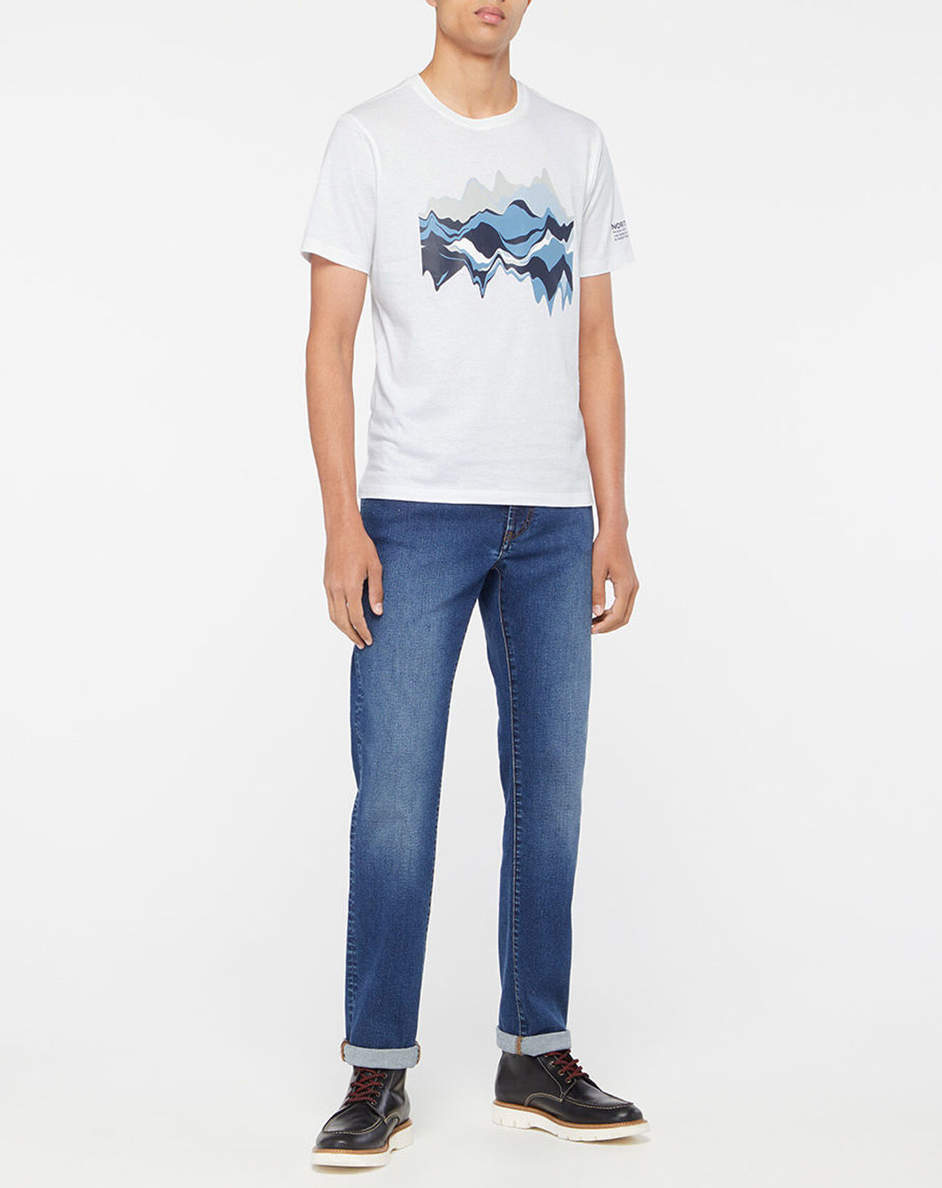 North Sails T-Shirt 100% Coton Bio Graphic blanc