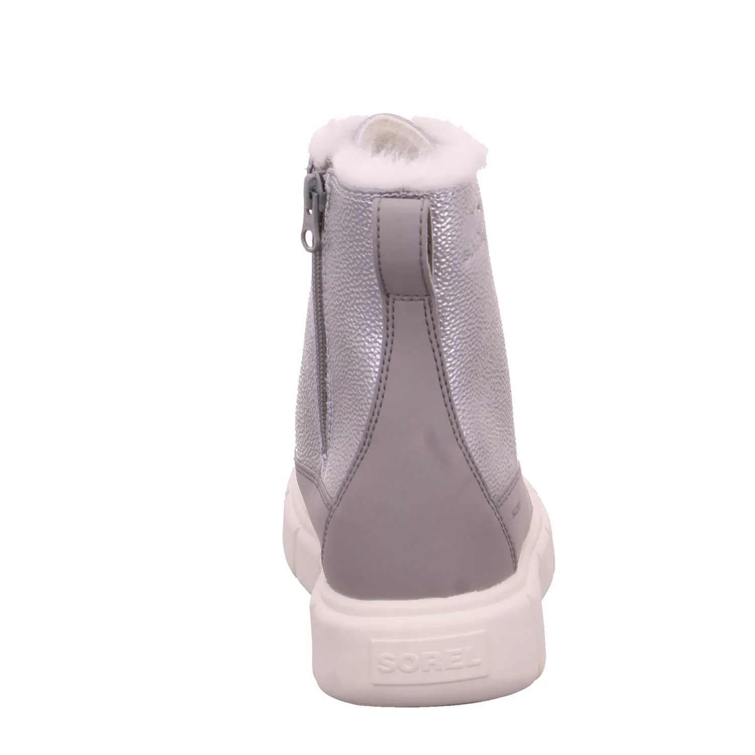 SOREL Mädchen-Winter-Bottine Silber Leder  Schneestiefel
