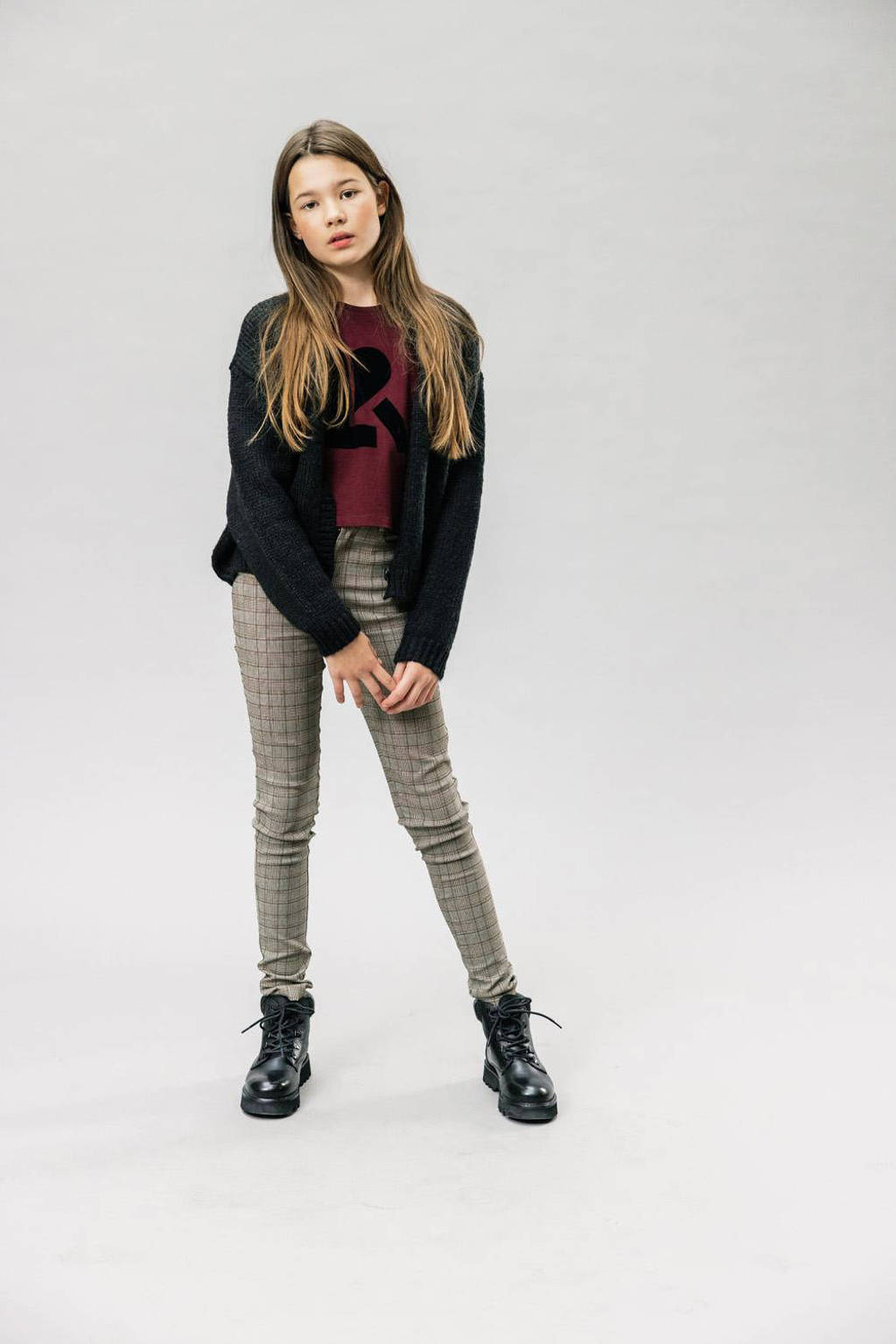 LOOXS T-shirt met printopdruk wijnrood