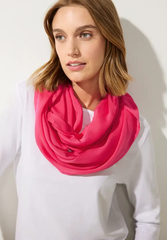 Basic Loopschal in Unifarbe - coral blossom