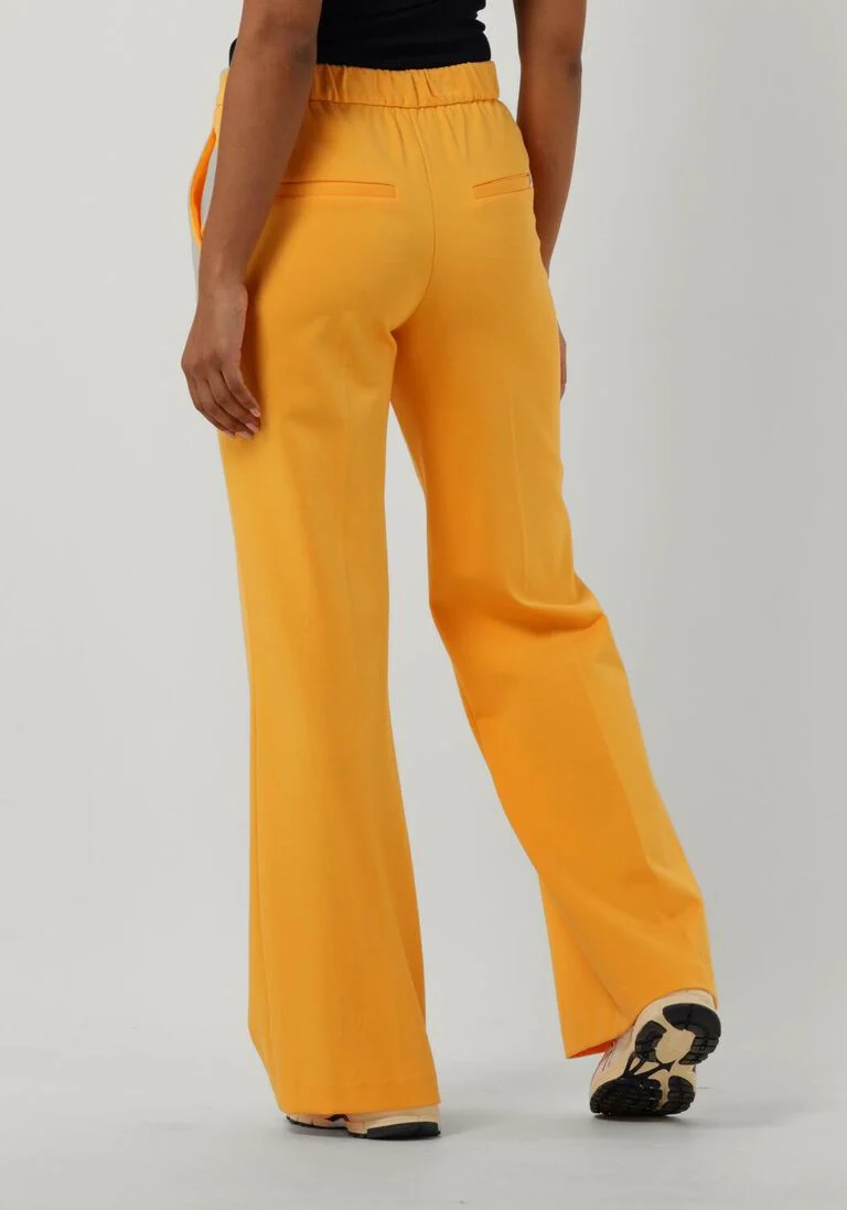 BEAUMONT oranje beaumont pantalon pants wide flare double jersey