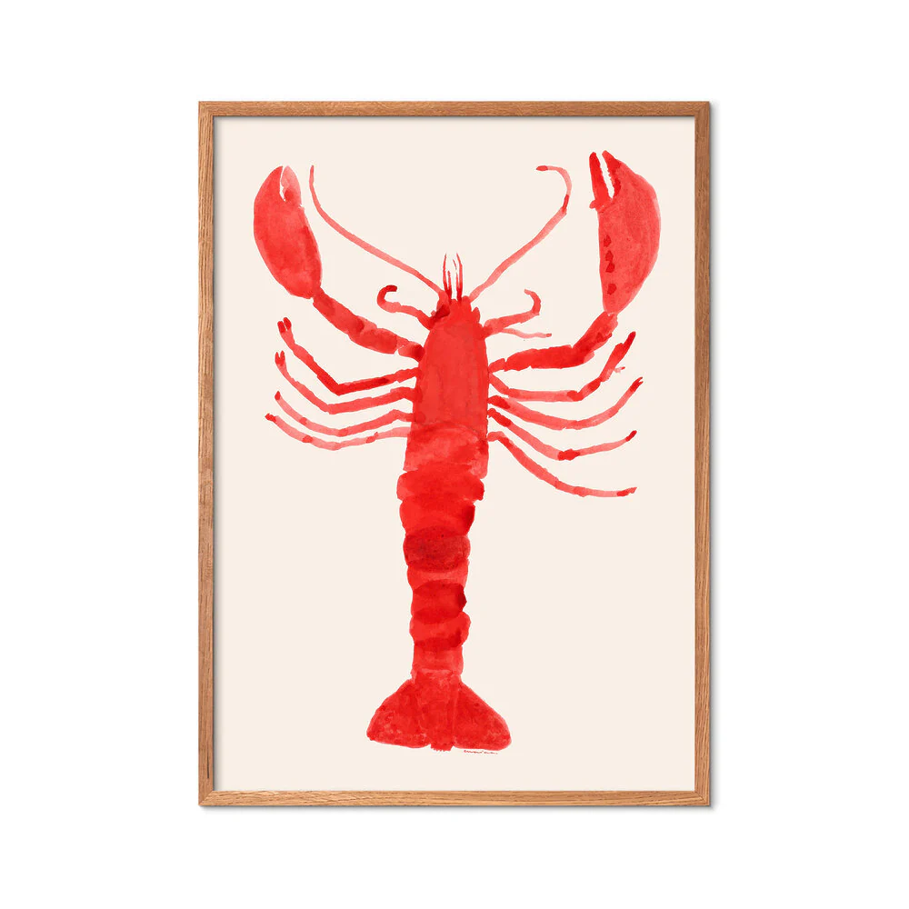 Poster & Frame  Langosta plakat, rød - 30x40 cm.