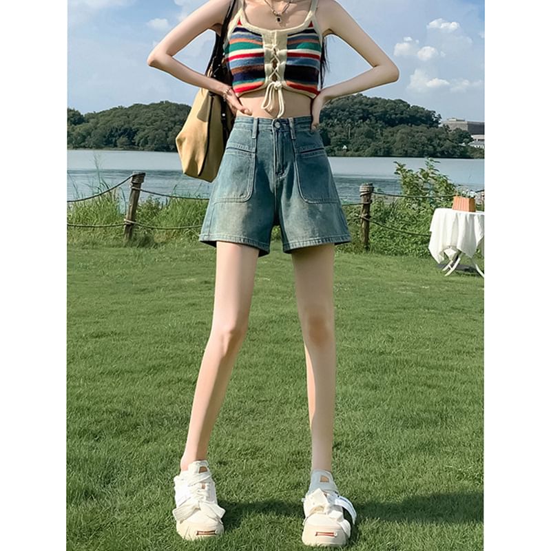 Horrysonie - Denim shorts met hoge taille