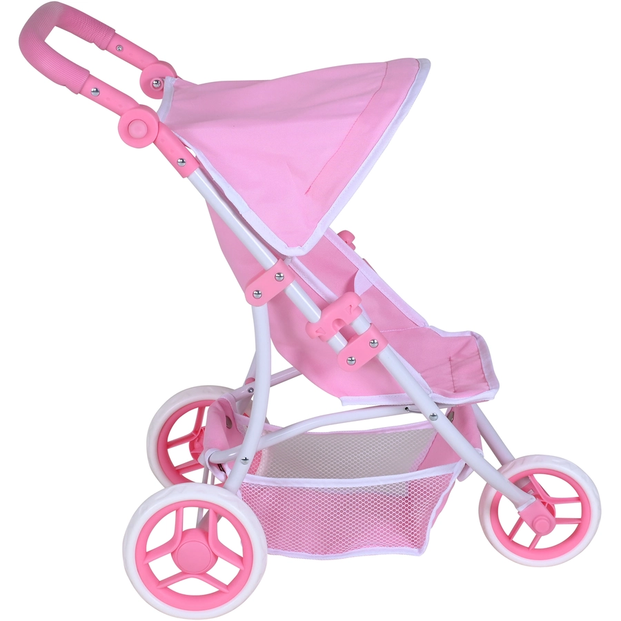 knorr toys® Puppenbuggy Jogger Lio - Princess white rose rosa