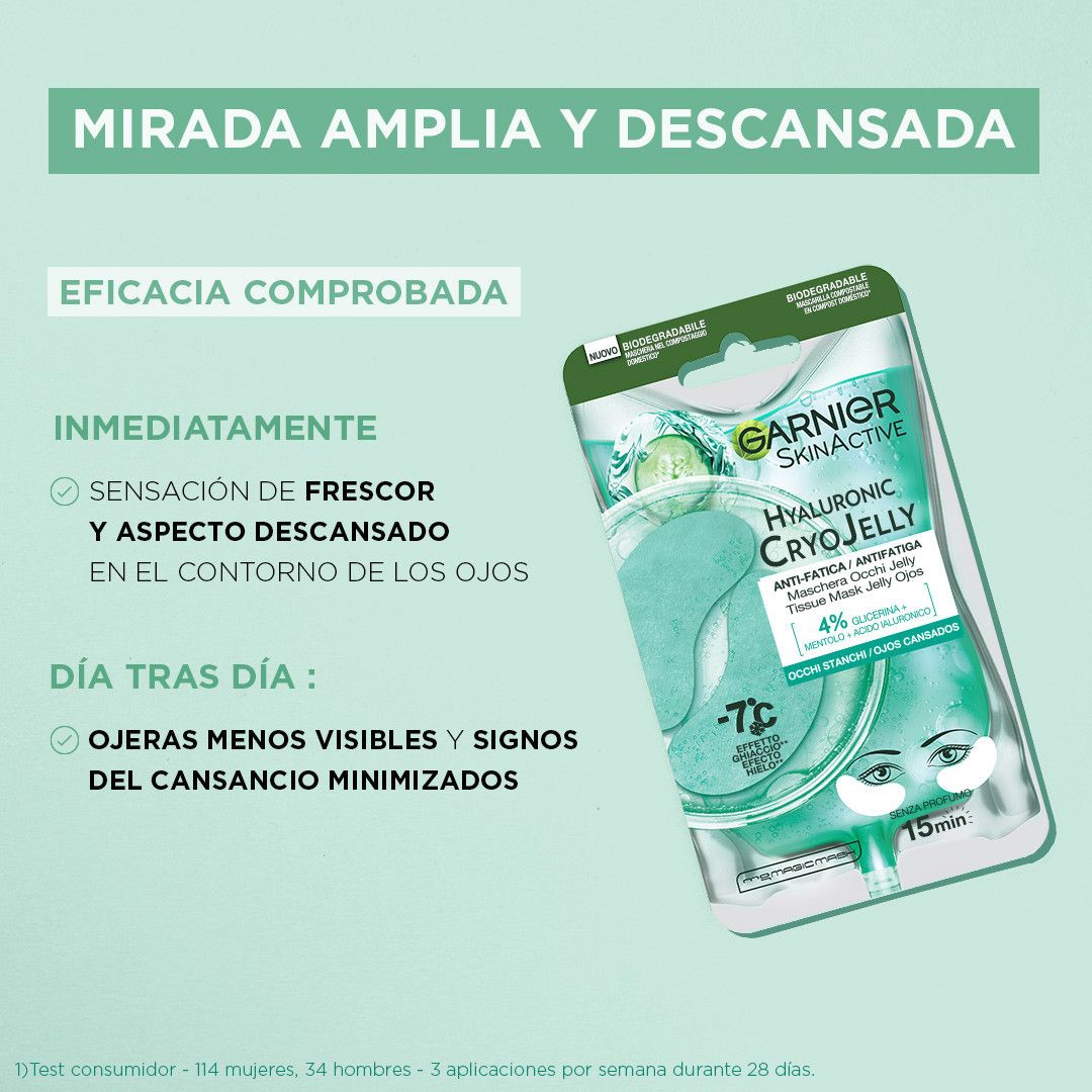 Mascarilla Skin Active Hyaluronic Cryo Jelly Eye Limpieza facial