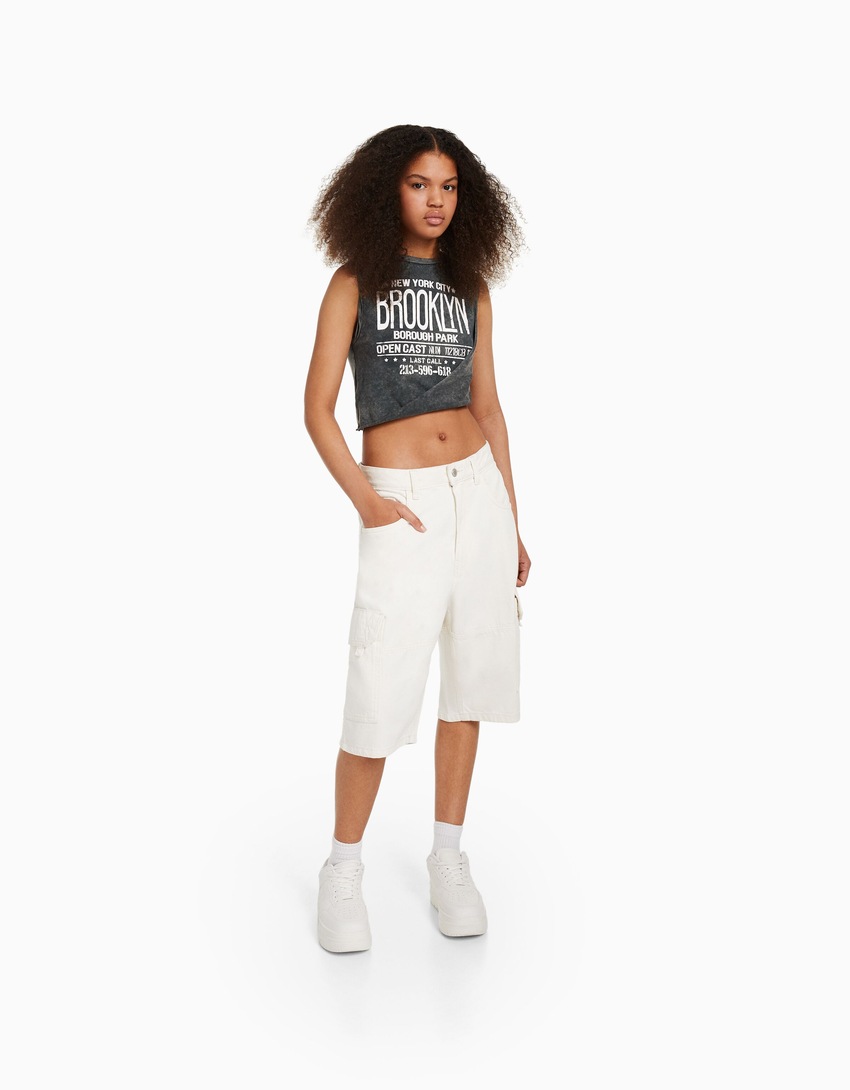Camiseta sem mangas com estampa do Brooklyn