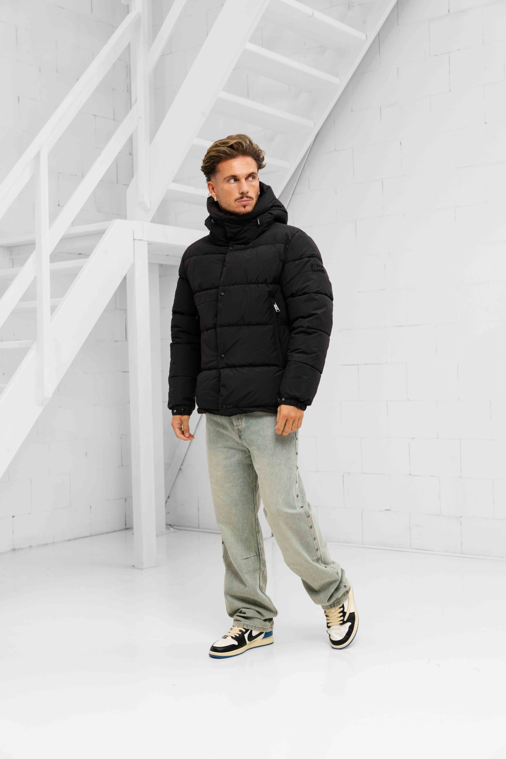 Malelions Arctic Puffer Winterjas Heren Zwart