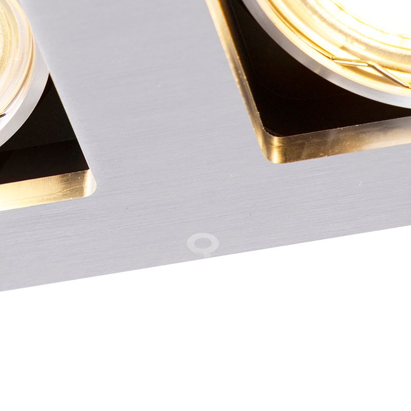 Inbouwspot aluminium rechthoekig 2-lichts - Qure