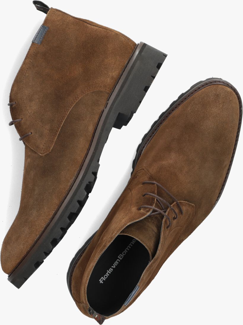 FLORIS VAN BOMMEL cognac floris van bommel veterschoenen sfm-50082