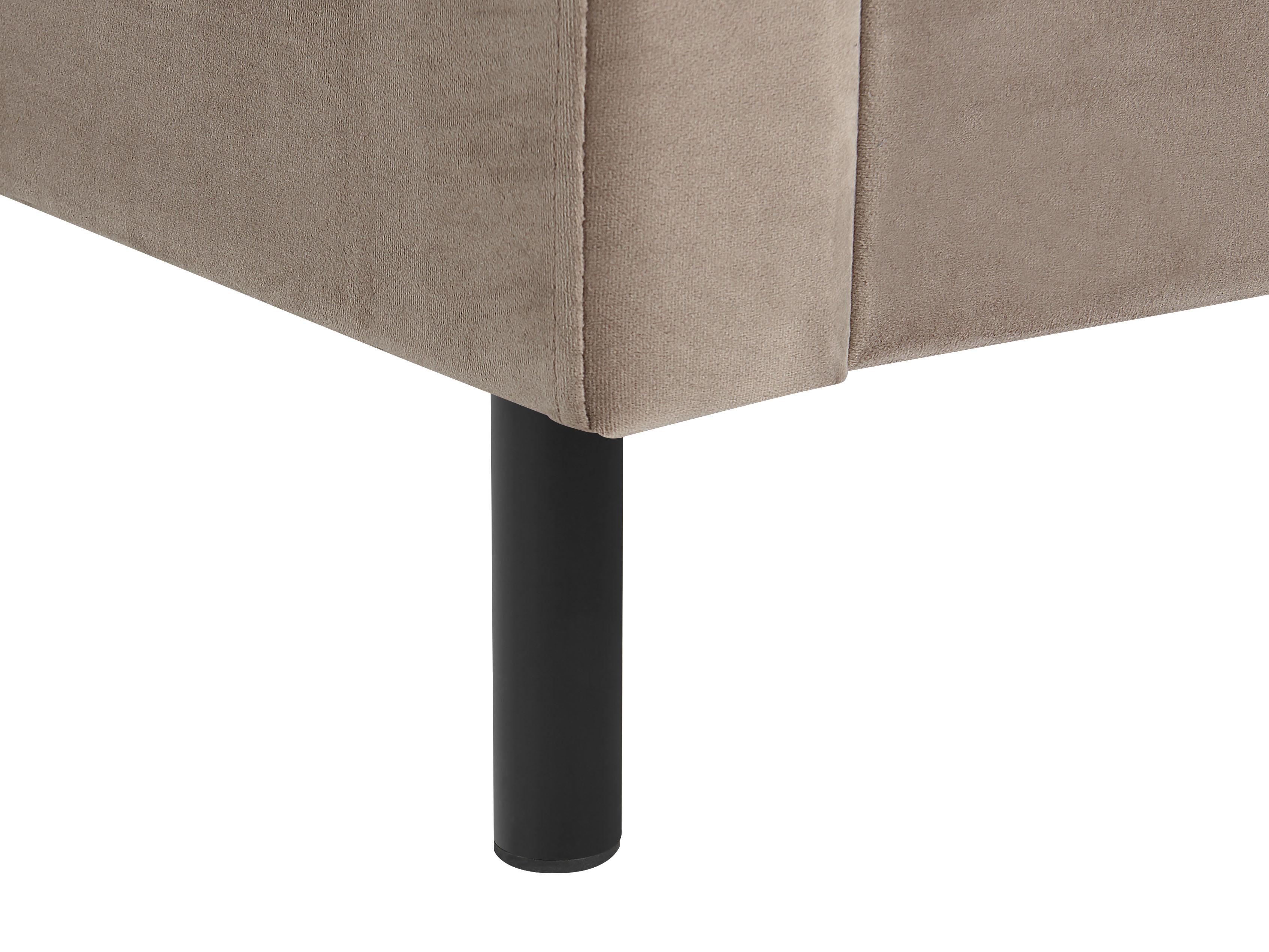Bed Fluweel VILLETTE 180 x 200 cm Taupe