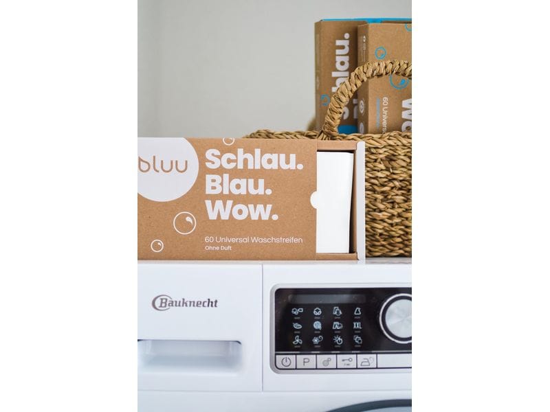 bluu Waschstreifen Applecadabra 60 Stück Kompakte Waschmittelstreifen, geeignet für alle Waschmaschinen