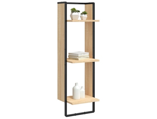 VIDAXL - Etagère murale étagère murale 3 niveaux chêne sonoma 30x25x100 cm