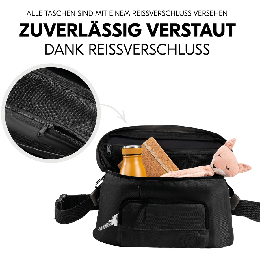 hauck Bauchtasche für Kinderwagen Hip Bag Black