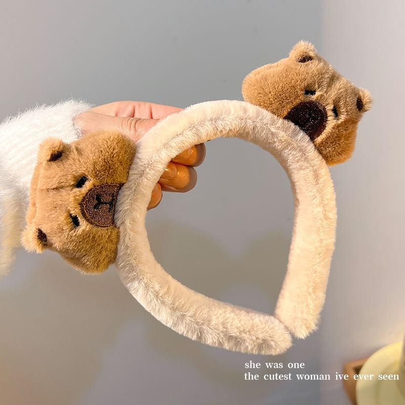 Aucucci - Capybara Chenille Haarspeld / Haarklem / Haarelastiek / Gezichtsreiniger Hoofdband / Polsband / Scrunchie (Diverse Ontwerpen)