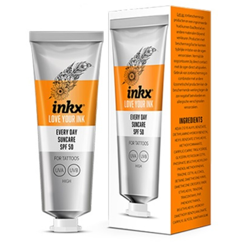 Inkx Tattoo Verzorging Everyday Zonnebrand crème SPF 5050 ml