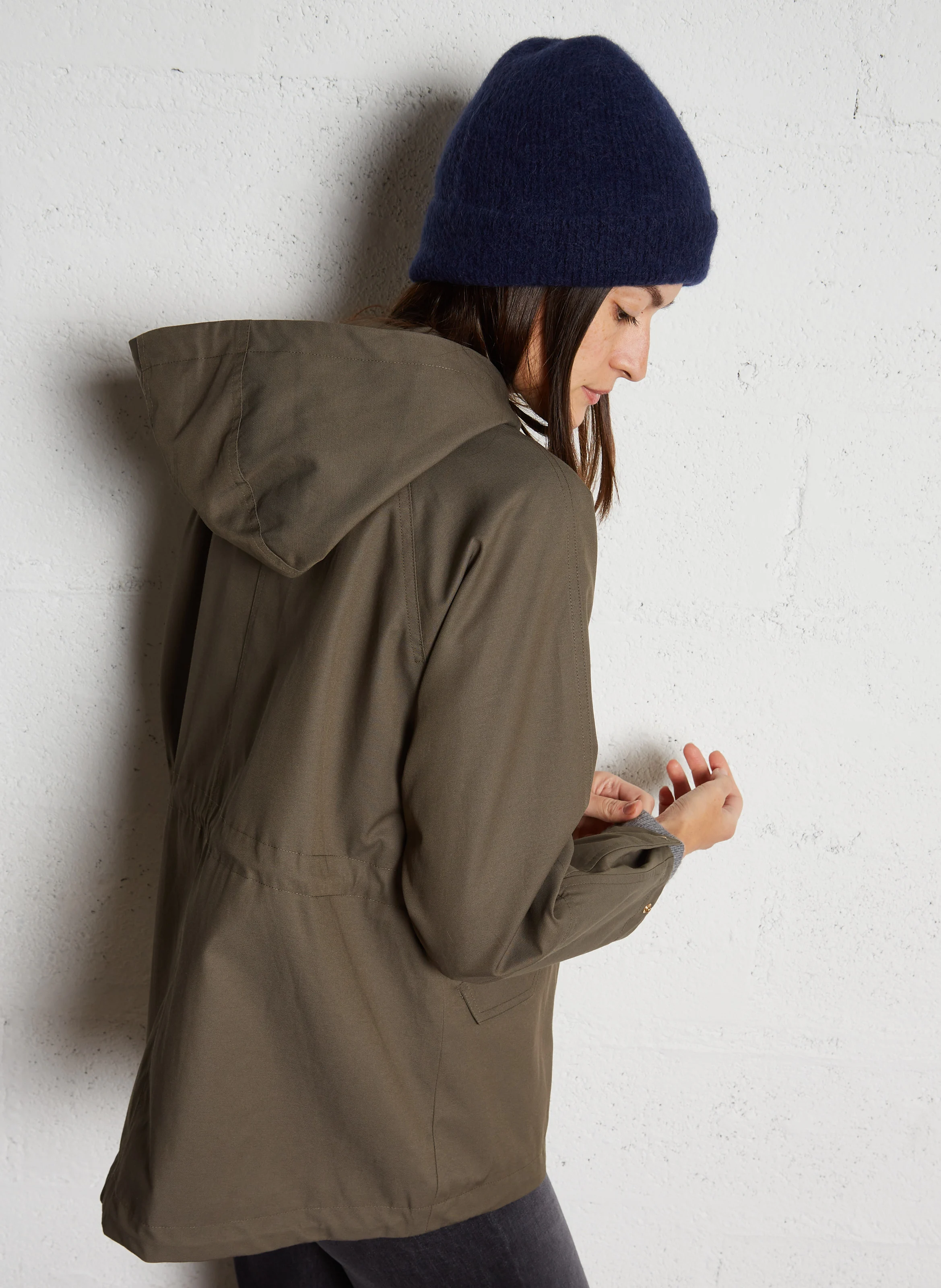 ANNETTE - Parka en coton mélangé | Vert