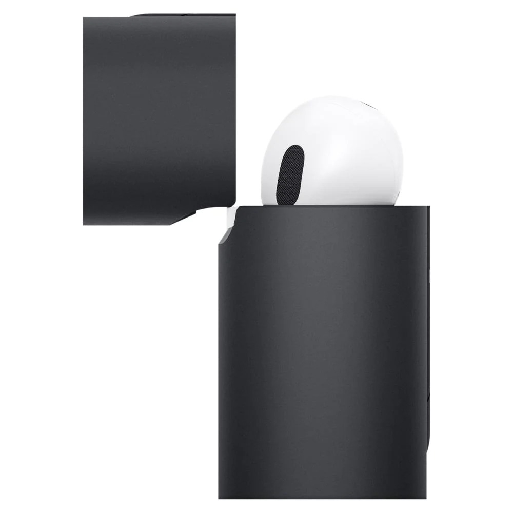 AirPods Pro Classic Shuffle Hardcase Schutzhülle Abdeckung mit Karabiner (ASD00838) - Schwarz