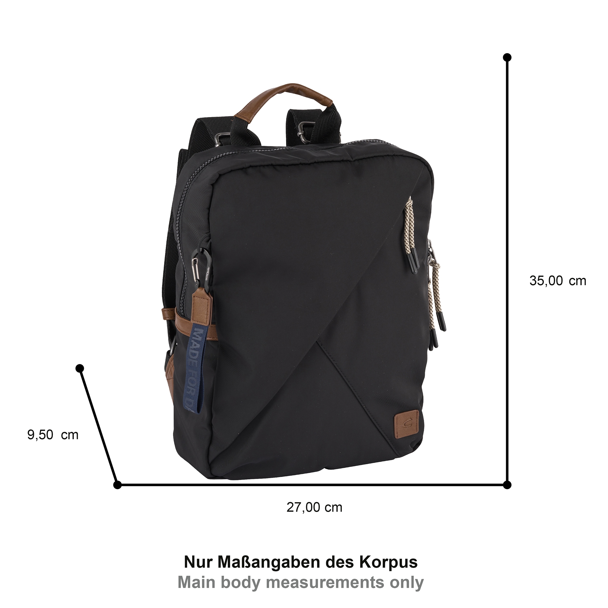 camel active Rucksack »Aurum« aus recyceltem Polyester in Nylonstruktur, leicht & mit feinen Details
