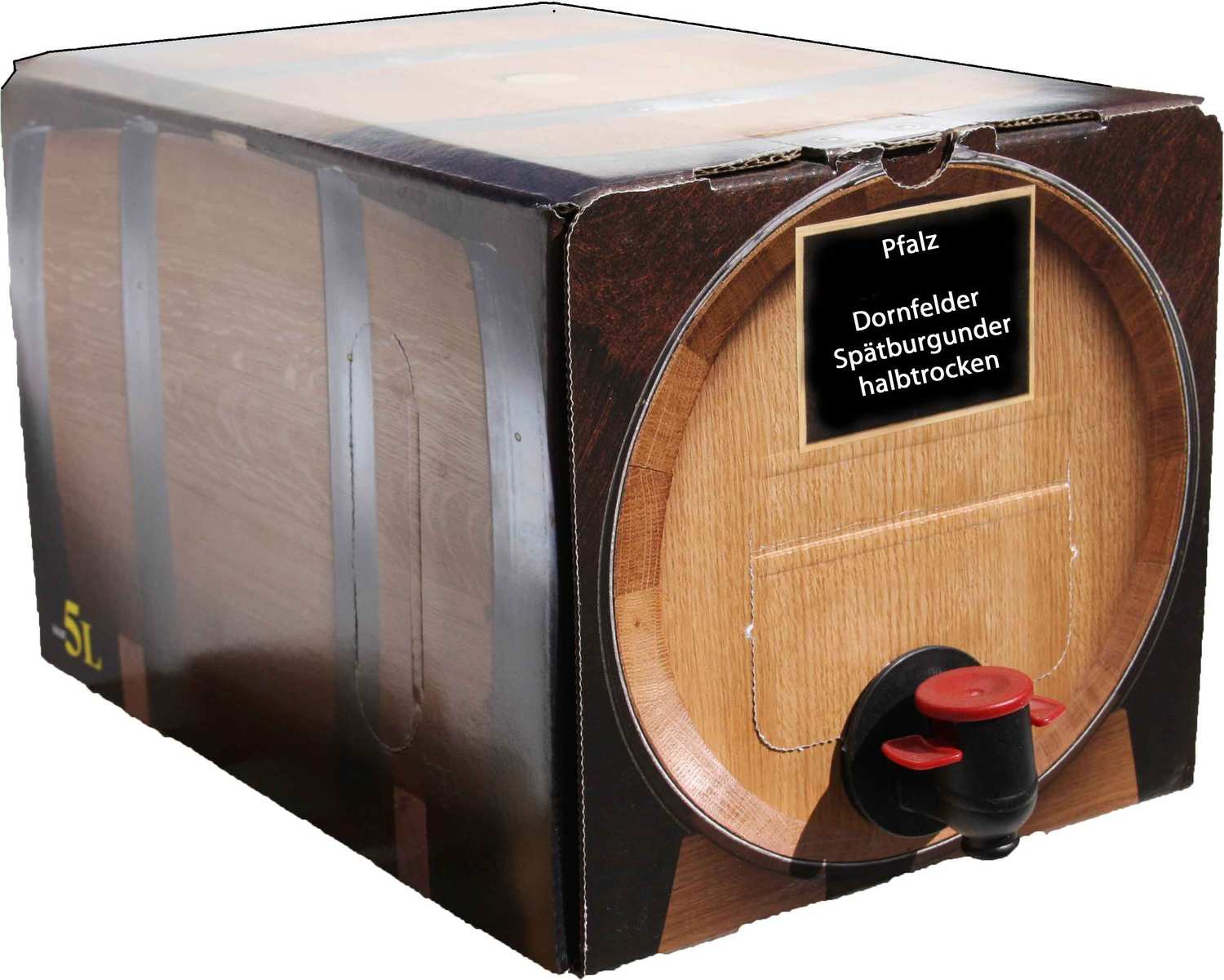 Weinhaus Müller Bornheim Pfalz Spätburgunder Rotwein halbtrocken 11,5 % vol. 5 Liter Bag in Box