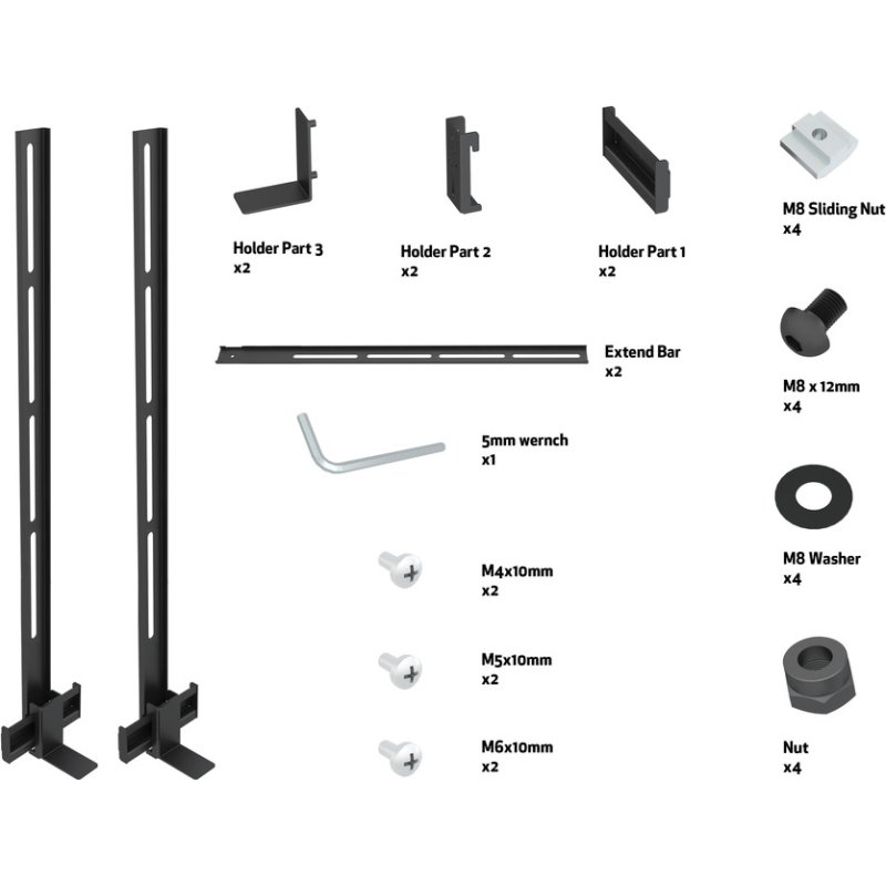 MULTIBRACKETS Support mural KC-MB-6645 pour barre de son