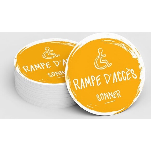 Adhésif design pour carillon d'appel - Orange