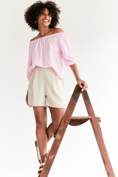 LolaLiza beige dames korte broek