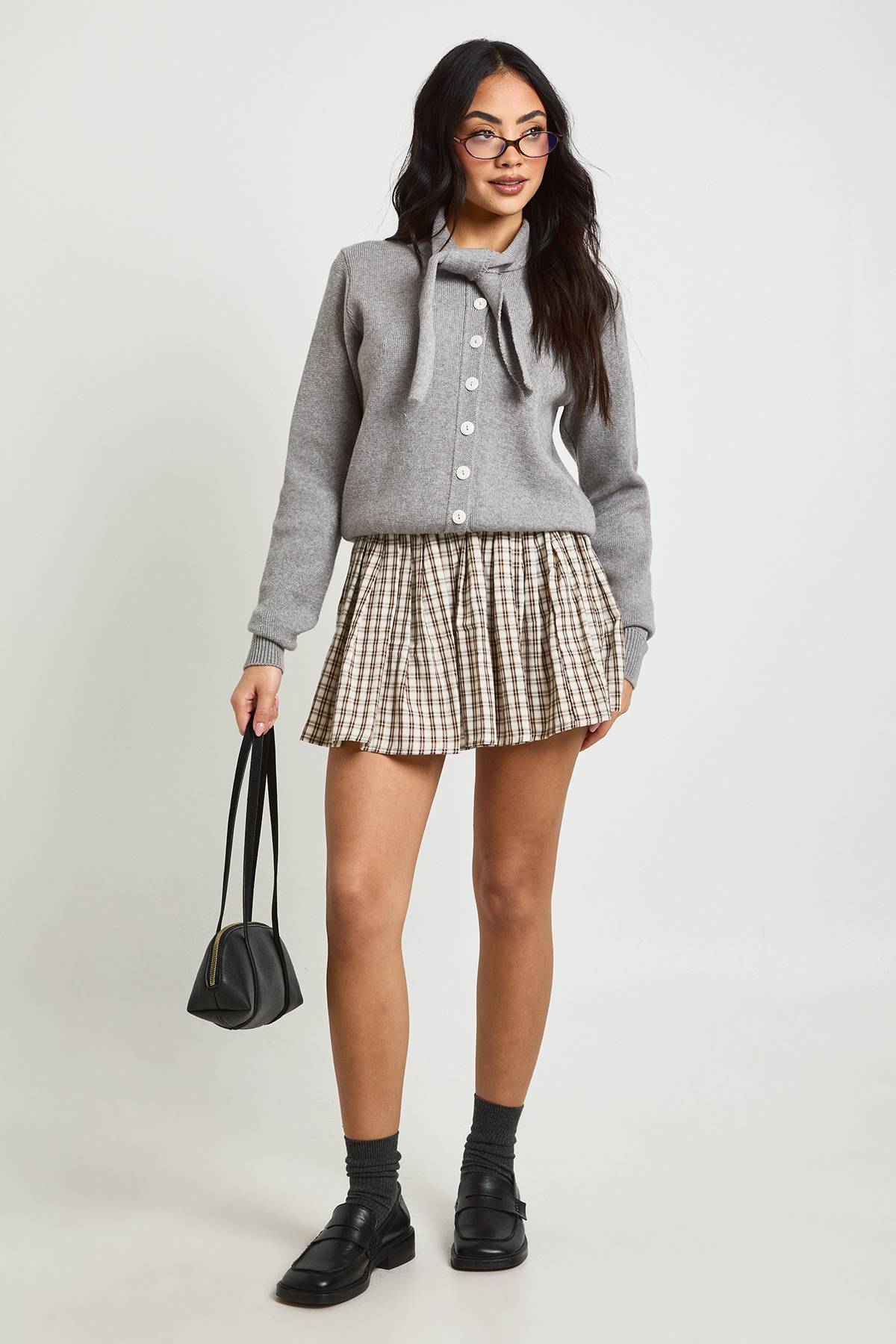 boohoo Gilet Boutonné Avec Nœud Au Col