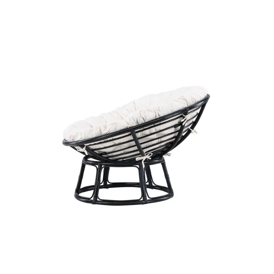 Svea - Ivan loungestoel - zwart- rattan