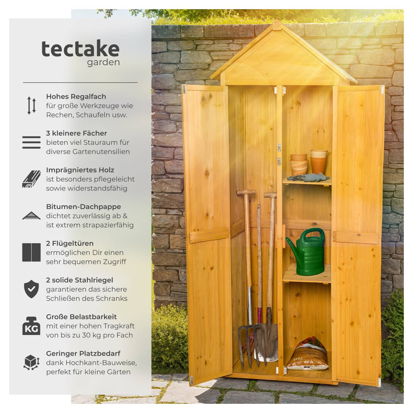 Gartenschrank mit Satteldach Kadi