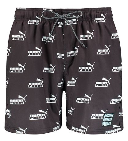 Puma Bådeshorts - Sort/Hvid m. Logo