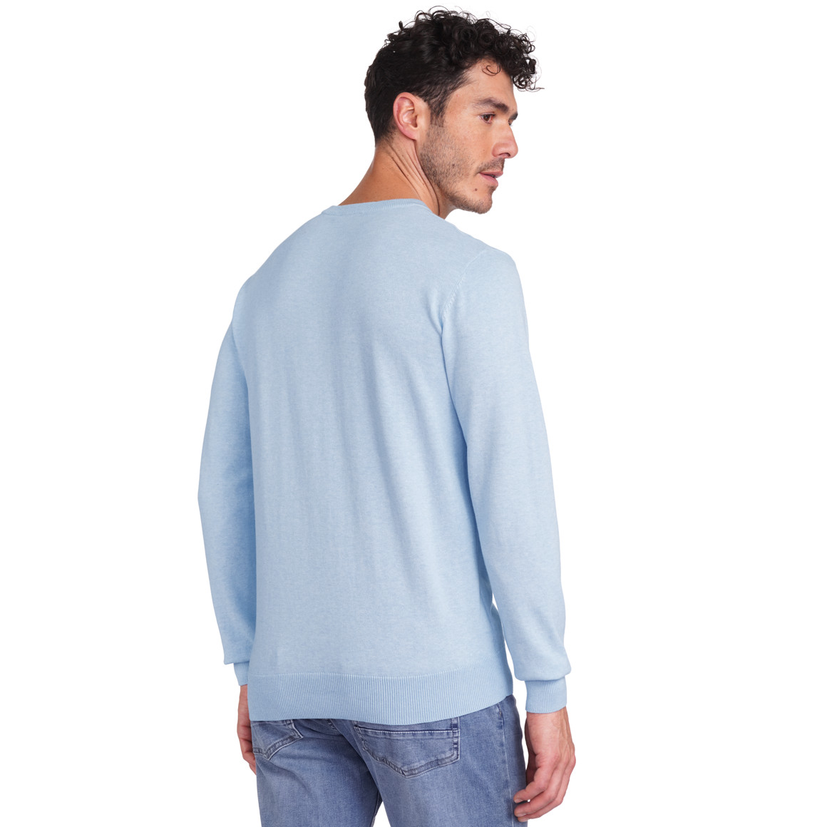 VanVaan Herren Pullover mit V-Ausschnitt hellblau