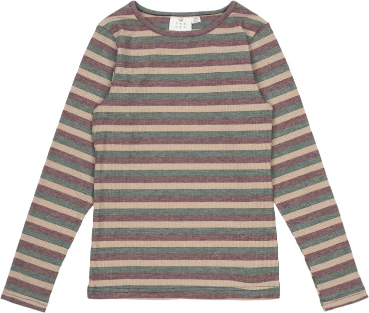 The New TNMadeline L_S Rib Tee Multi stripe