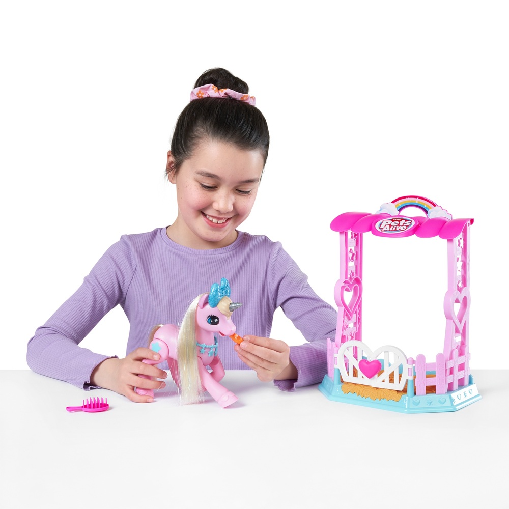 Pets Alive Mein magisches Einhorn und Stall-Set von Zuru