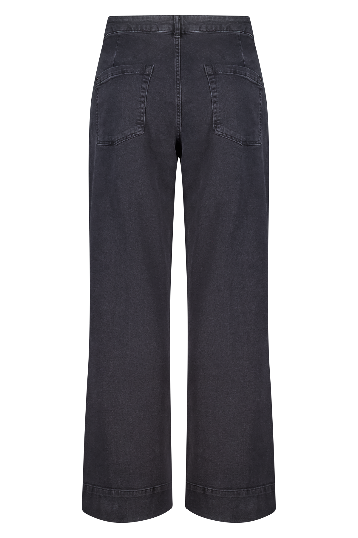 Wide leg jeans met sierknopen Grijs
