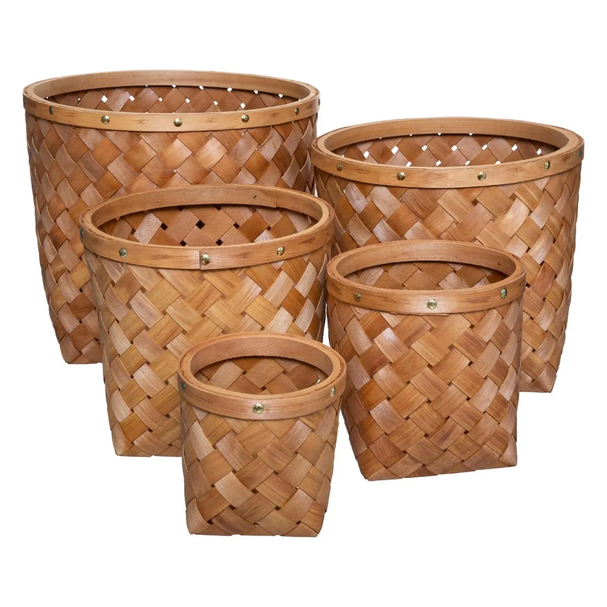 Atmosphera, Createur D'Interieur Atmosphera Paniers Rond Naturel - Marron Caramel