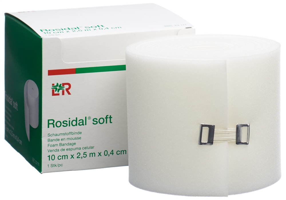 ROSIDAL soft Schaumstoffbinde<br>1 Stück, 2.5mx10cmx0.4cm
