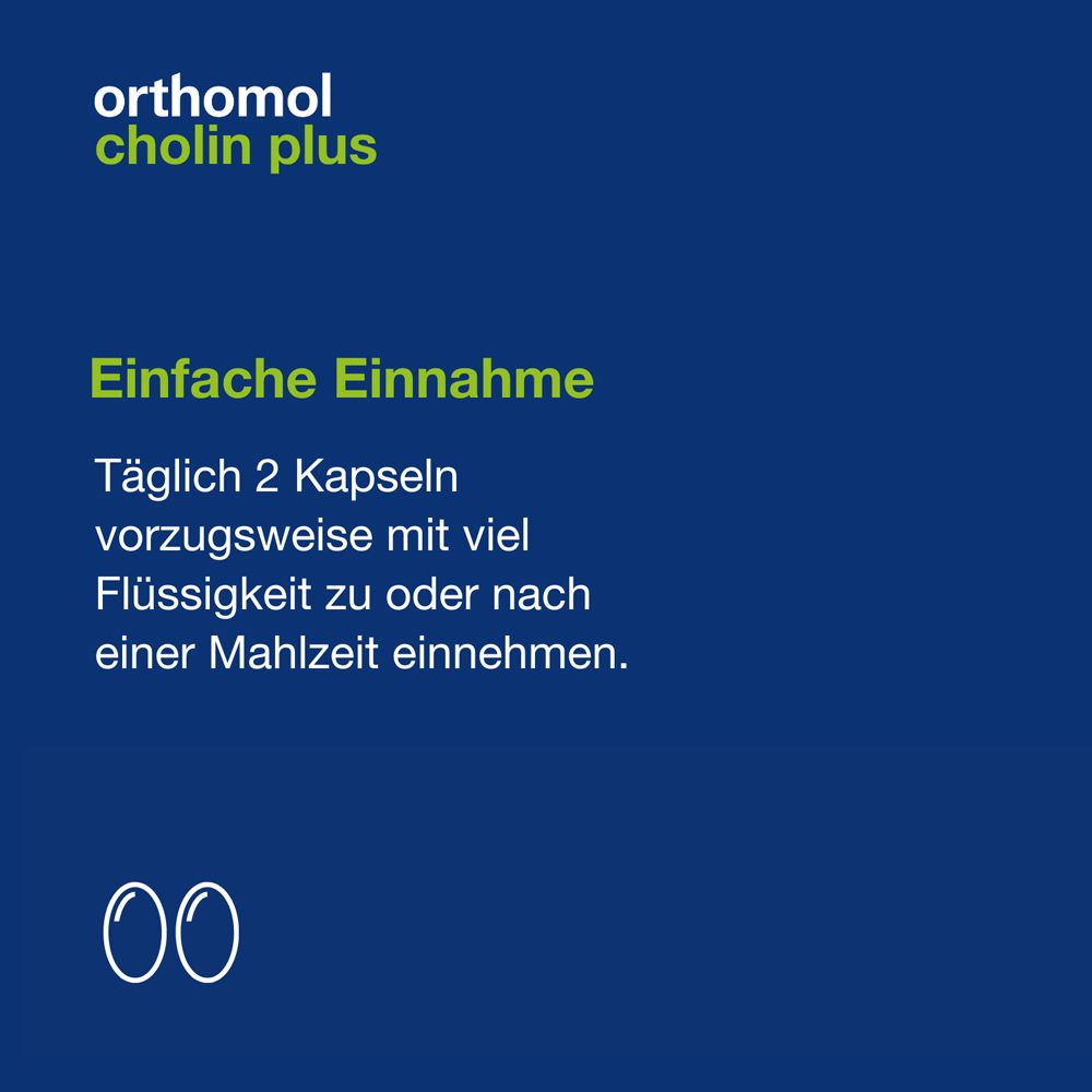 Orthomol Cholin Plus - zur Erhaltung einer normalen Leberfunktion - mit Silymarin aus Mariendistel-Extrakt