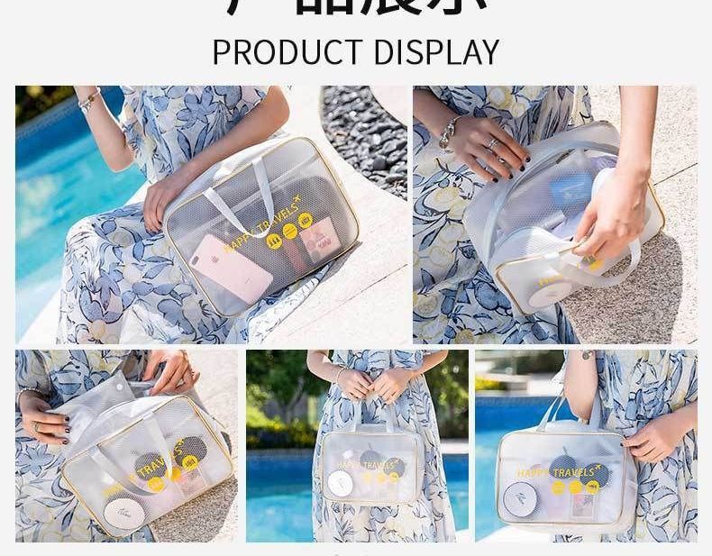 Evorest Bags - Bedrukte transparante PVC natte en droge make-uptas