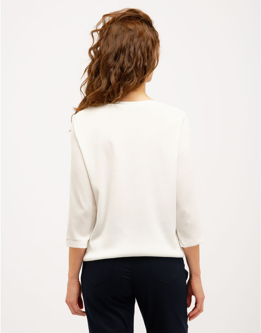 Blouse crêpe écrue