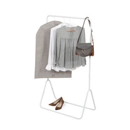 Portant à vêtements en métal Fyn blanc