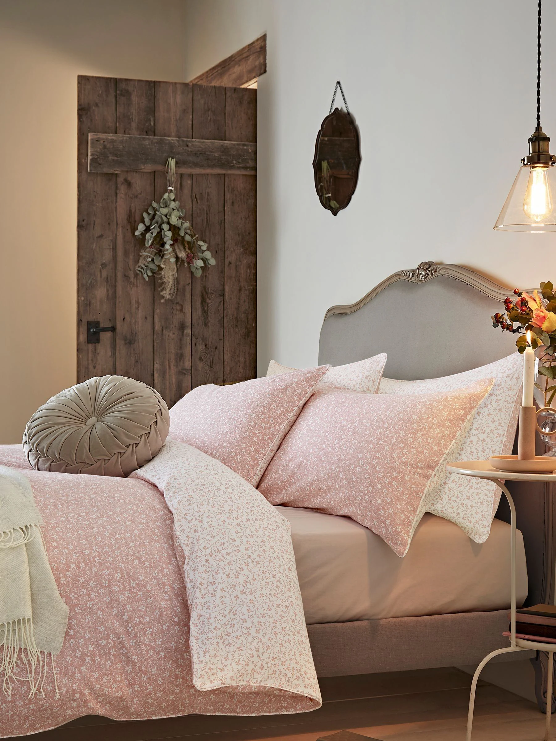 Laura Ashley Supersoft 100% Brushed Cotton Campion Duvet Cover and Pillowcase Set