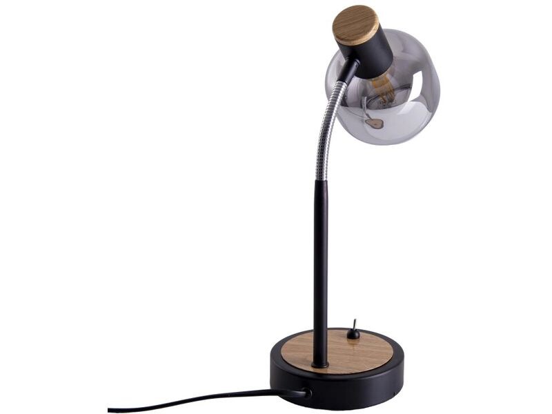 Näve Tischleuchte «Fumoso» h: 39 cm Tischlampe aus Metall und Glas